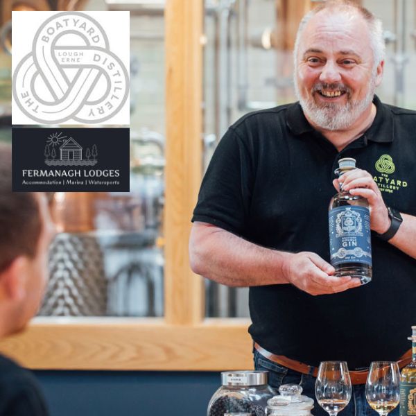 Rainy day activity at fermanagh lodges boat yard gin tour