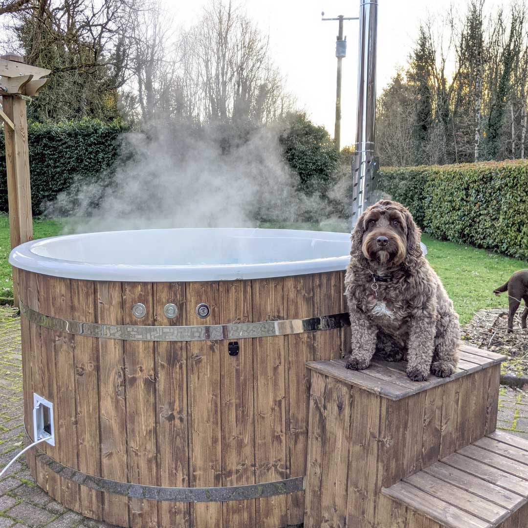 Enjoy a Wood Fired Hot Tub during your stay at Fermanagh Lodges